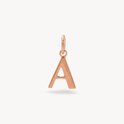 A Letter Charm — Rose Gold