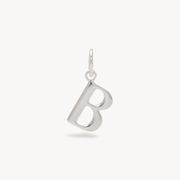 B Letter Charm — Silver