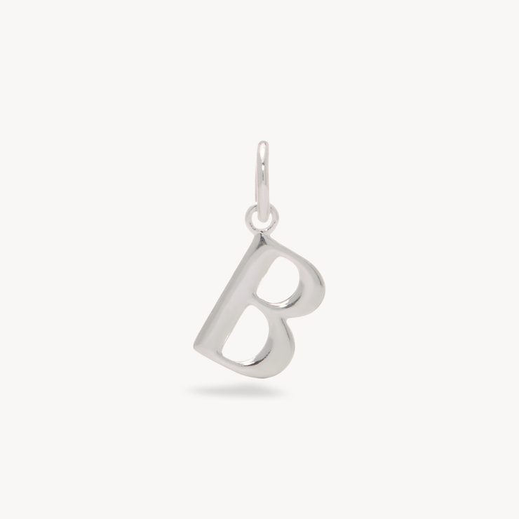 Silver Letter Necklace B