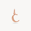 C Letter Charm — Rose Gold