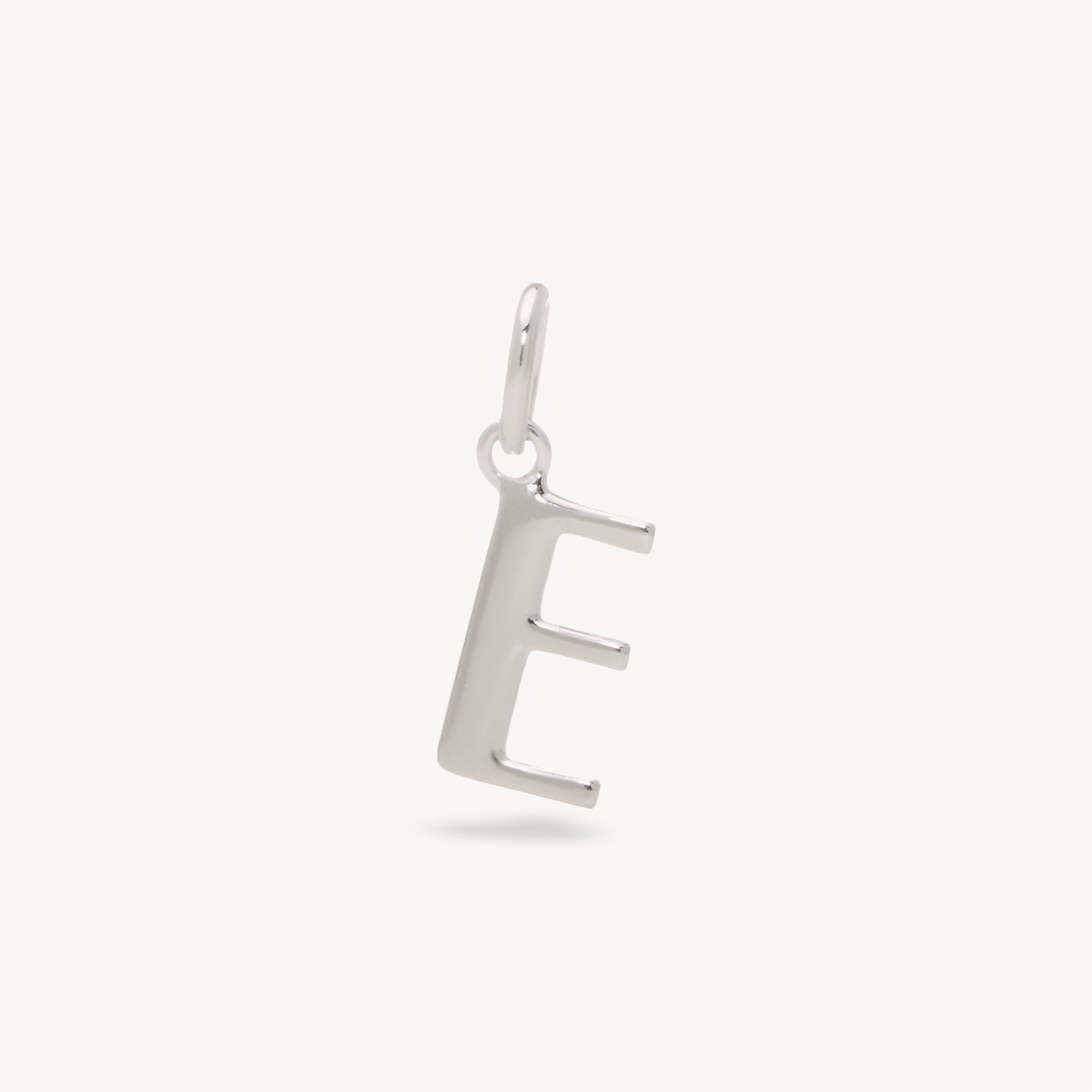 Silver Letter Necklace E