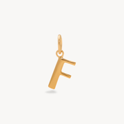 F Letter Charm — Gold