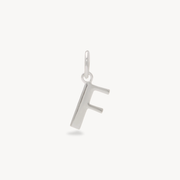 F Letter Charm — Silver