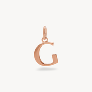 G Letter Charm — Rose Gold