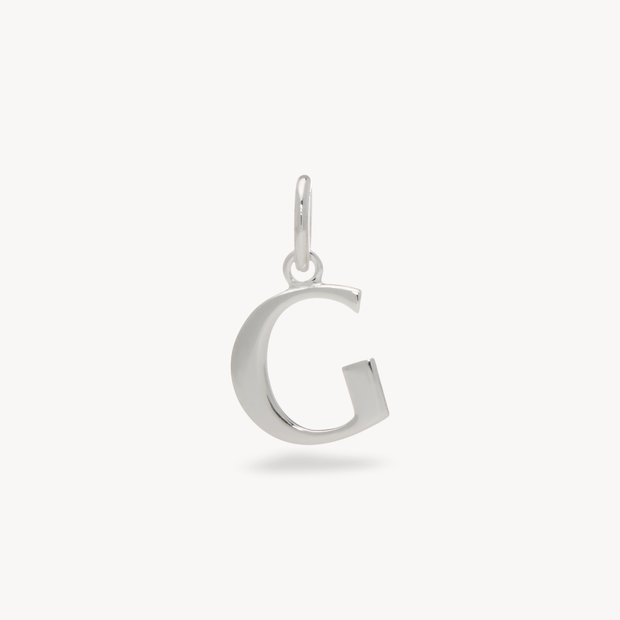 G Letter Charm — Silver