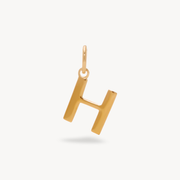 H Letter Charm — Gold