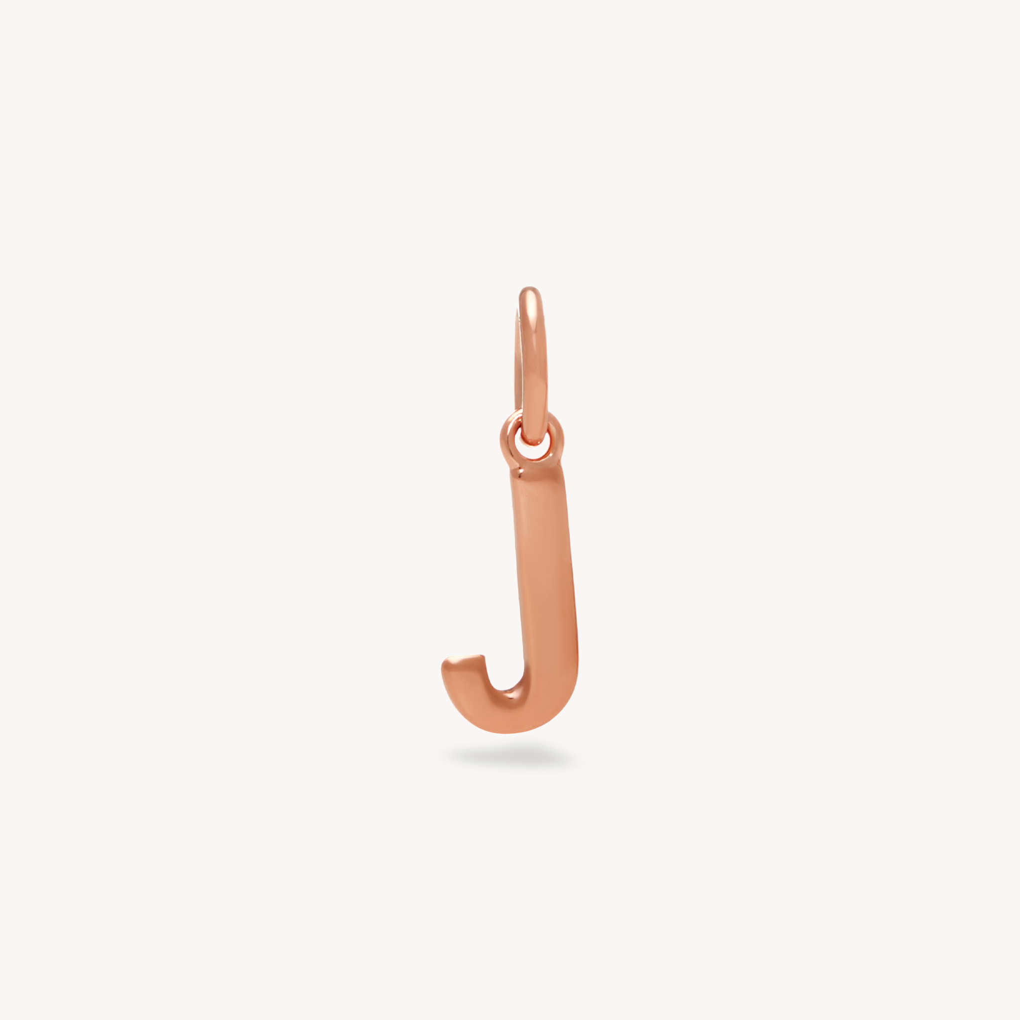 J Letter Charm — Rose Gold