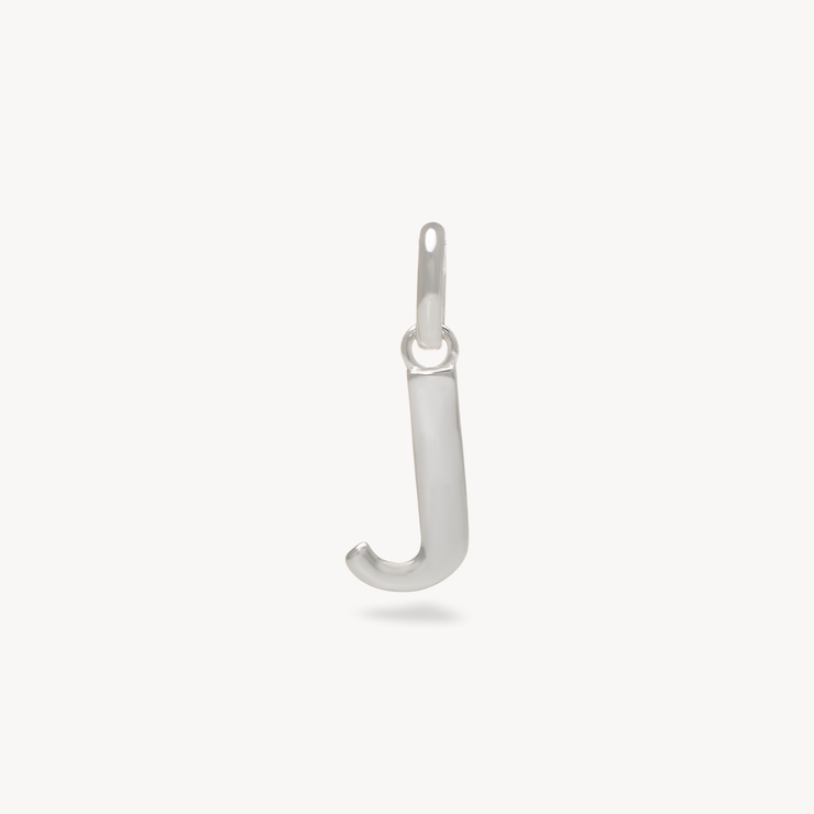 Silver Letter Necklace J