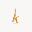 K Letter Charm — Gold