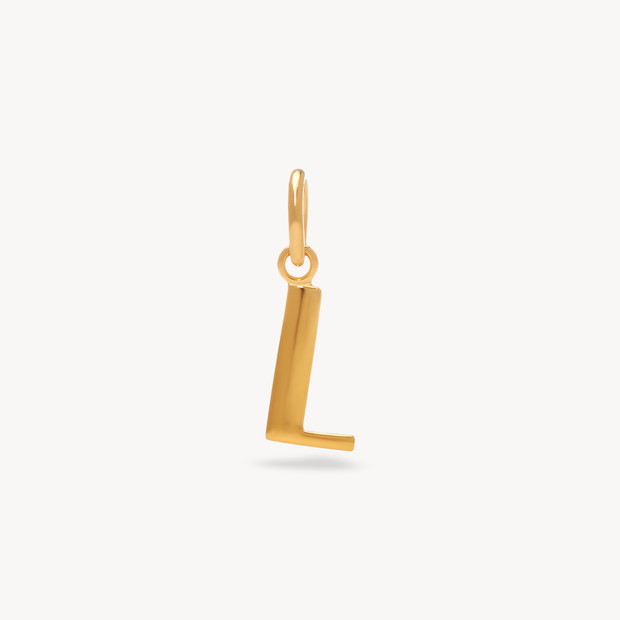 L Letter Charm — Gold
