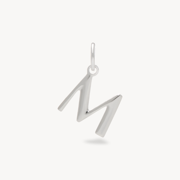 M Letter Charm — Silver