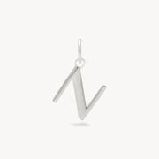 N Letter Charm — Silver