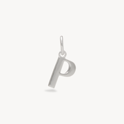 P Letter Charm — Silver