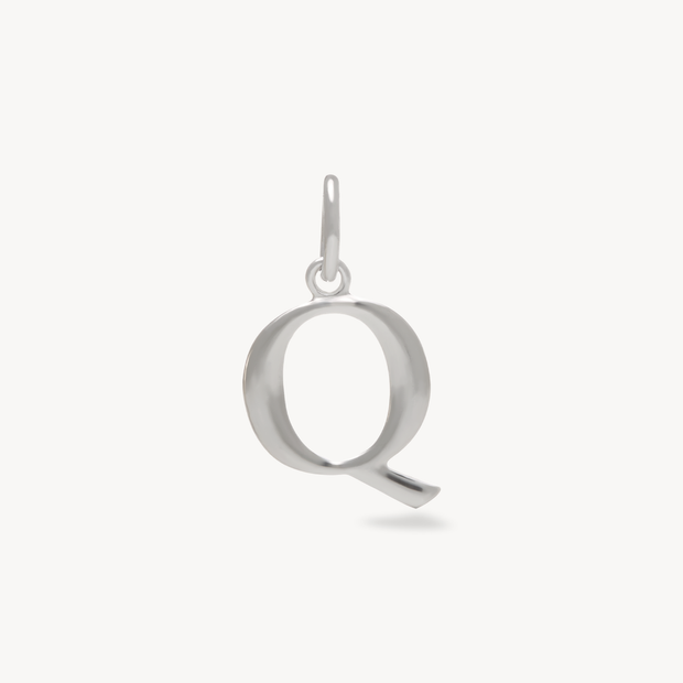 Q Letter Charm — Silver