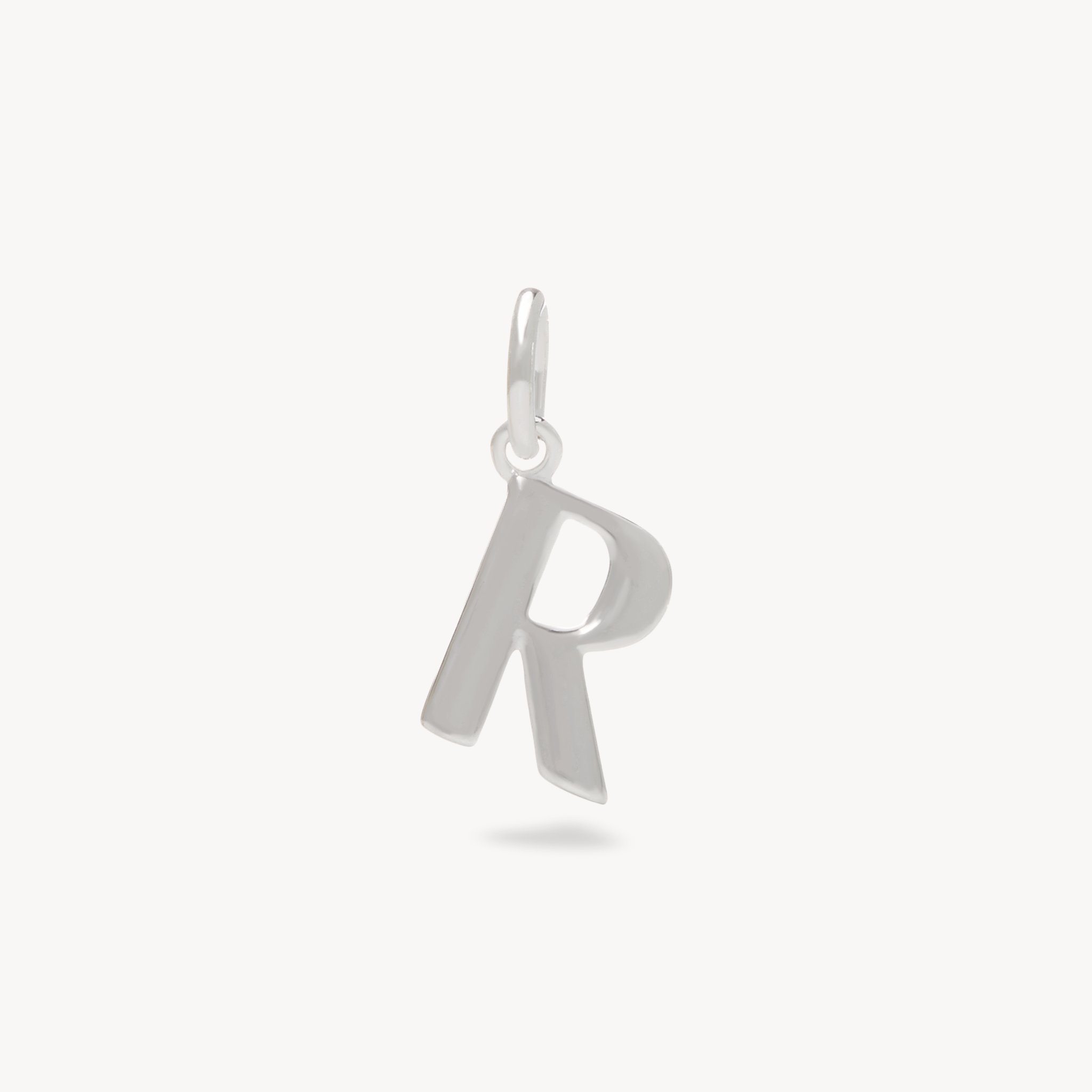 Silver Letter Necklace R