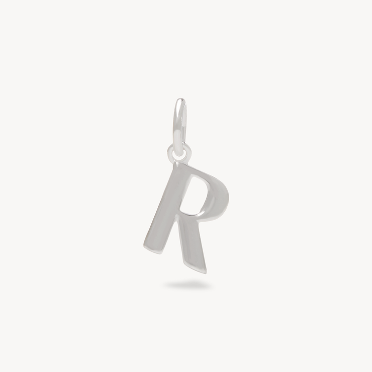 Silver Letter Necklace R