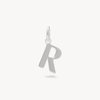 R Letter Charm — Silver