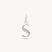 S Letter Charm — Silver