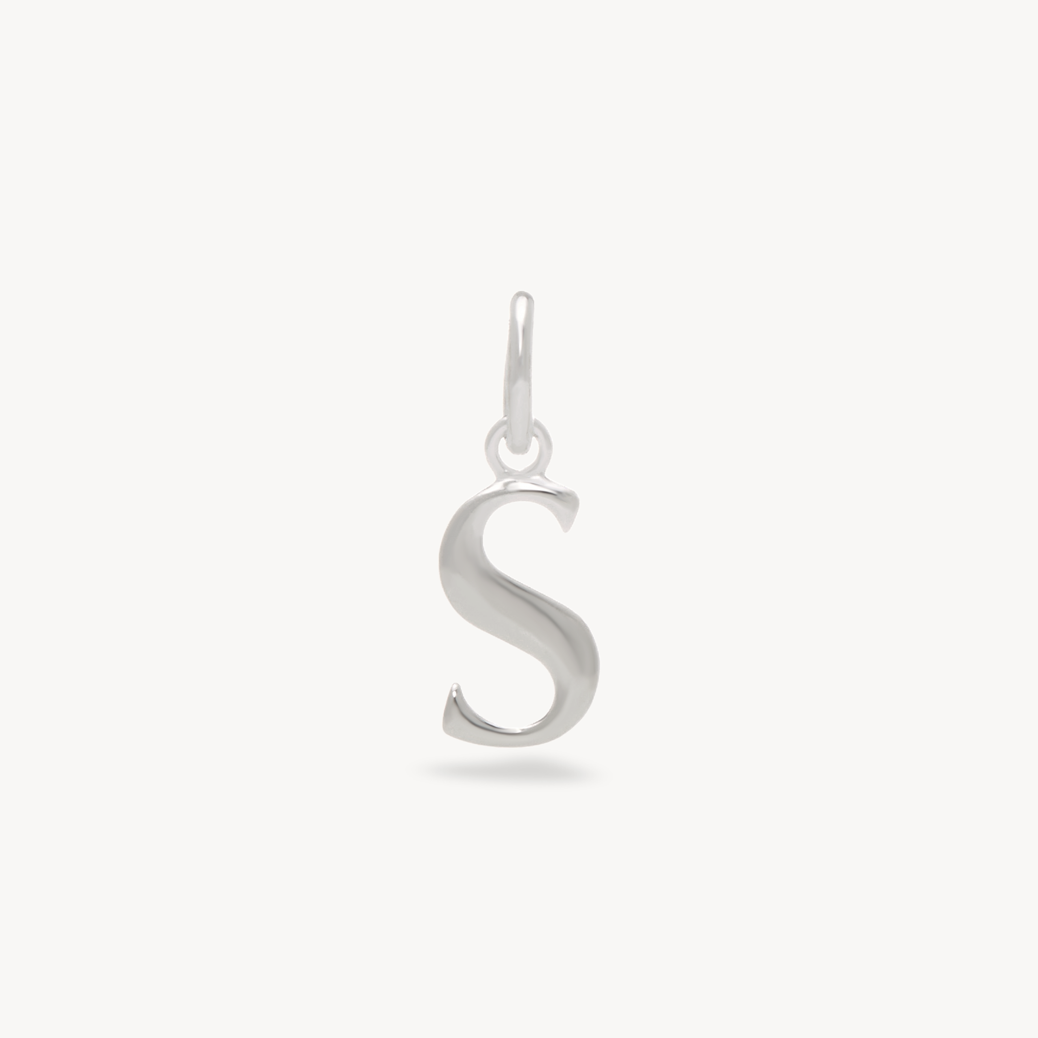 Silver Letter Necklace S