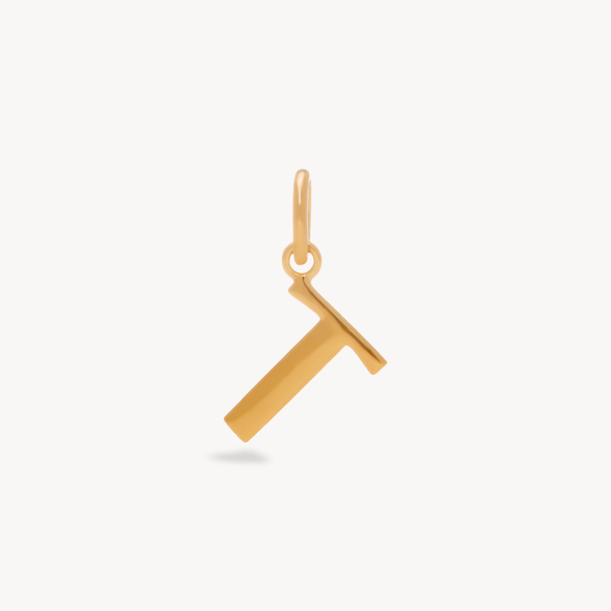 T Letter Charm — Gold