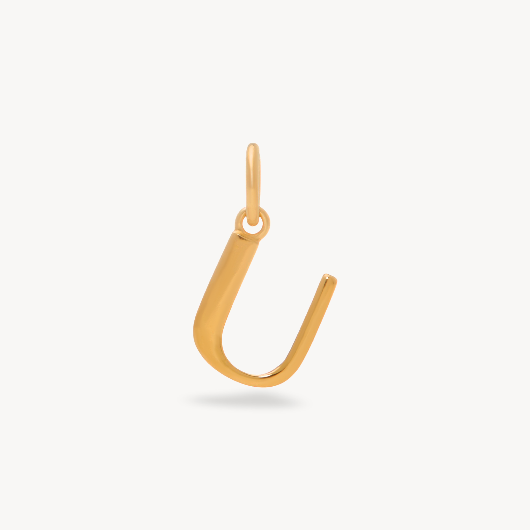 U Letter Charm — Gold