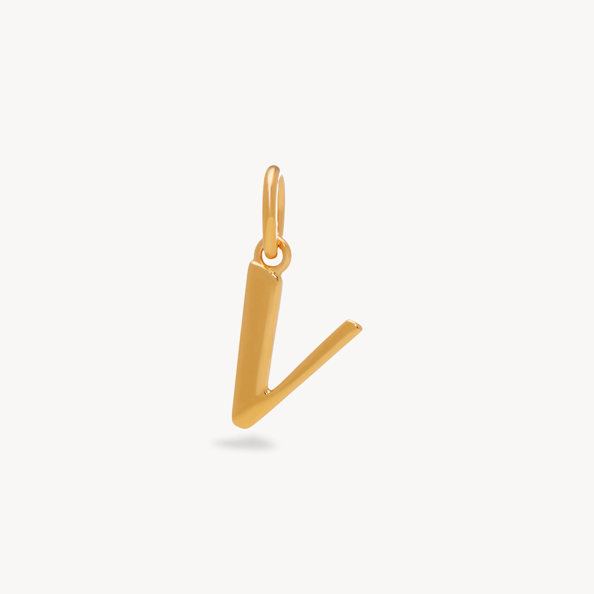 V Letter Charm — Gold