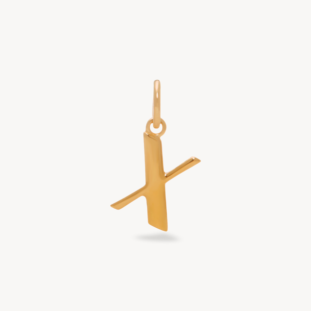 X Letter Charm — Gold