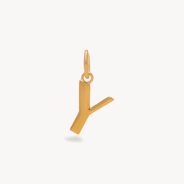 Y Letter Charm — Gold