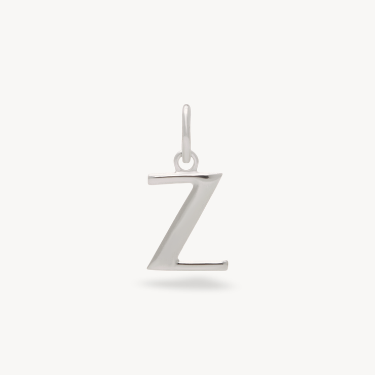 Silver Letter Necklace Z