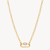 Figaro Charm Chain Necklace — Gold with Carabiner