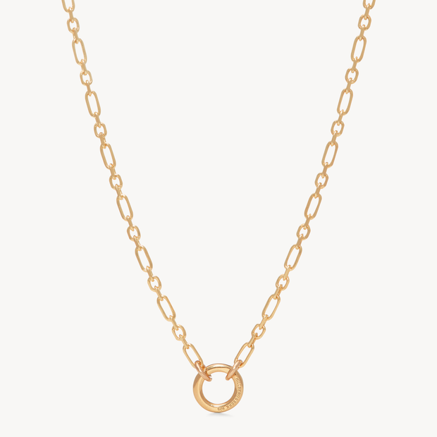 Figaro Charm Chain Necklace — Gold