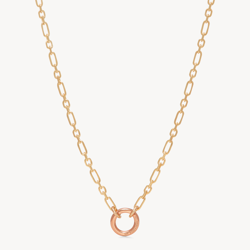 Gold Love Lock Charm Necklace- Order Wholesale