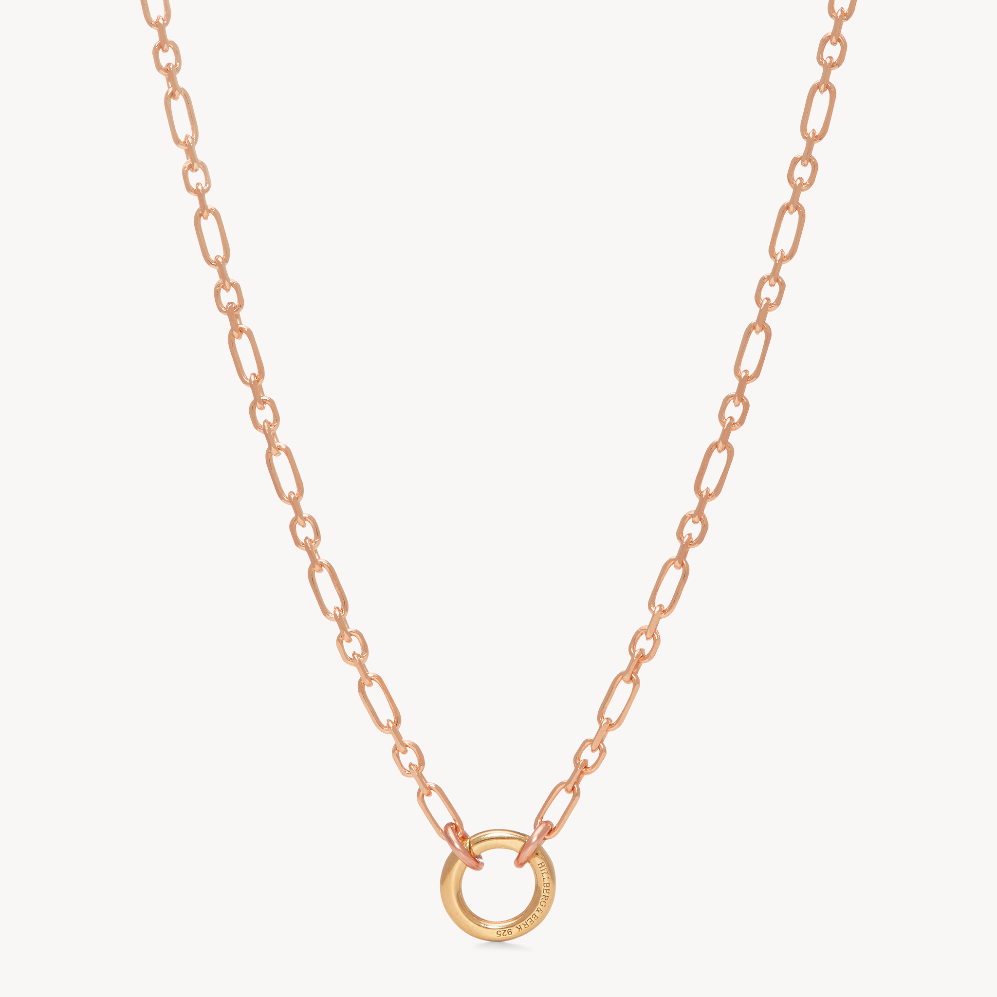 Figaro Charm Chain Necklace — Rose Gold