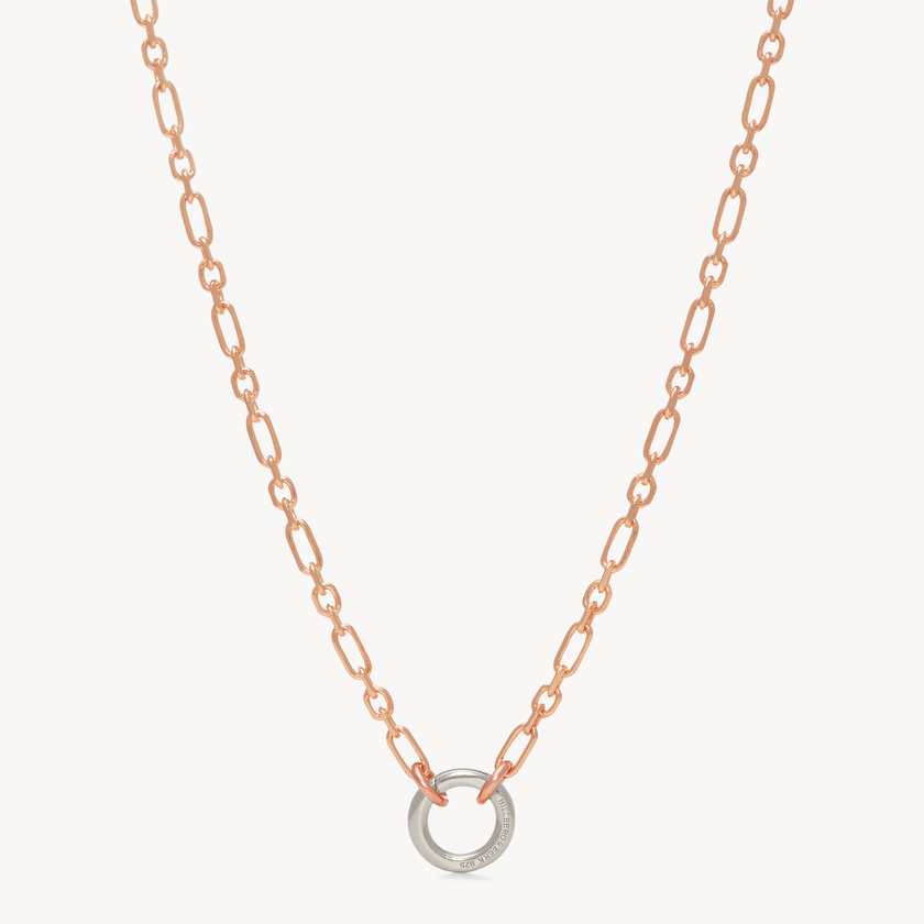 Figaro Charm Chain Necklace — Rose Gold Hillberg & Berk