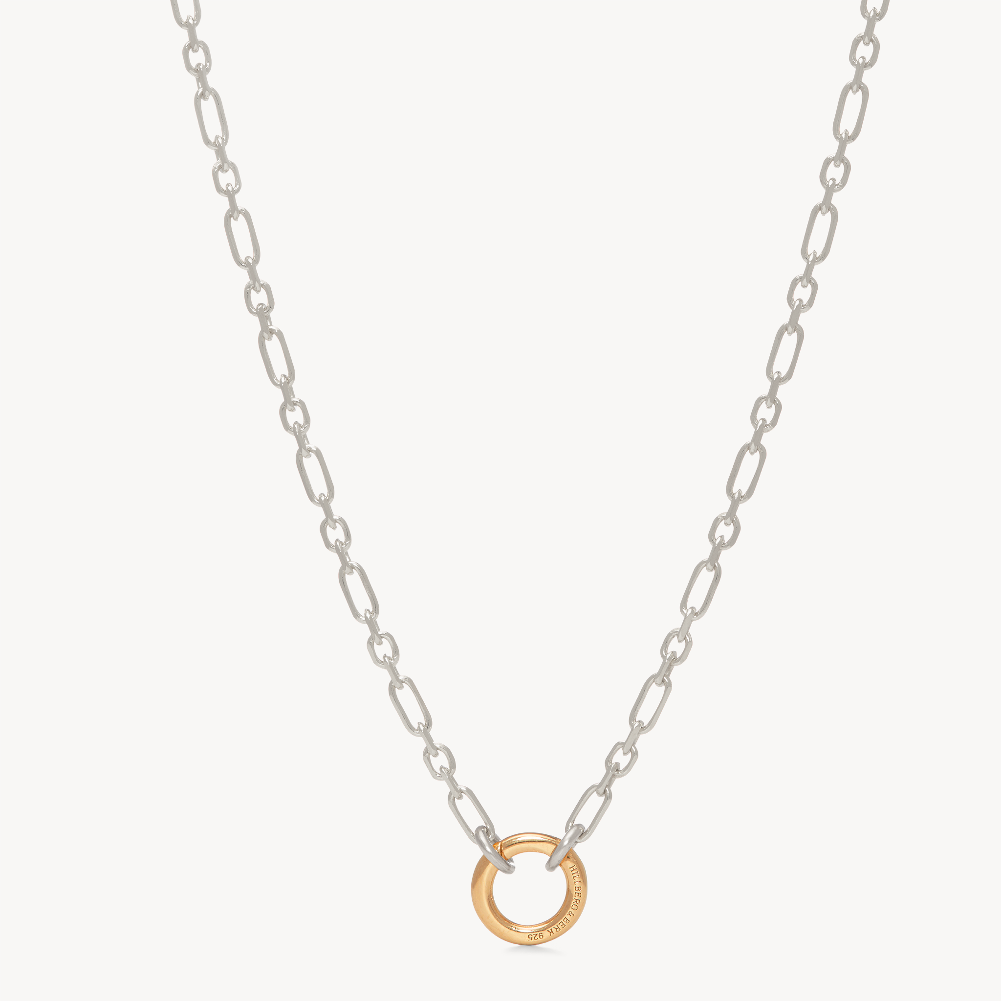 Figaro Charm Chain Necklace — Silver