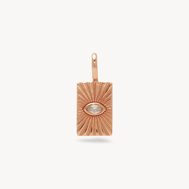 Gaze Tag Charm Rose Gold