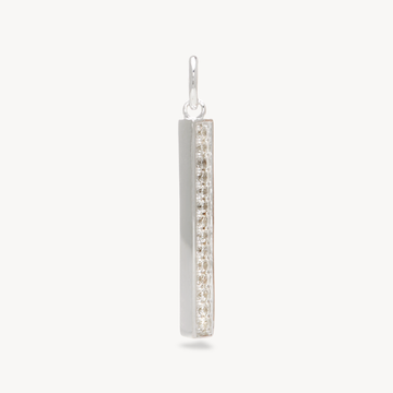 Edge Pavé Charm Silver