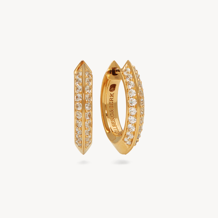 Edge Pavé Reversible Hoop Earrings