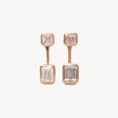 Laura Earring Jacket Rose Gold