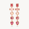 Linear Convertible Earrings - Rose Pink