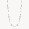 Icon Clip Chain Necklace Silver