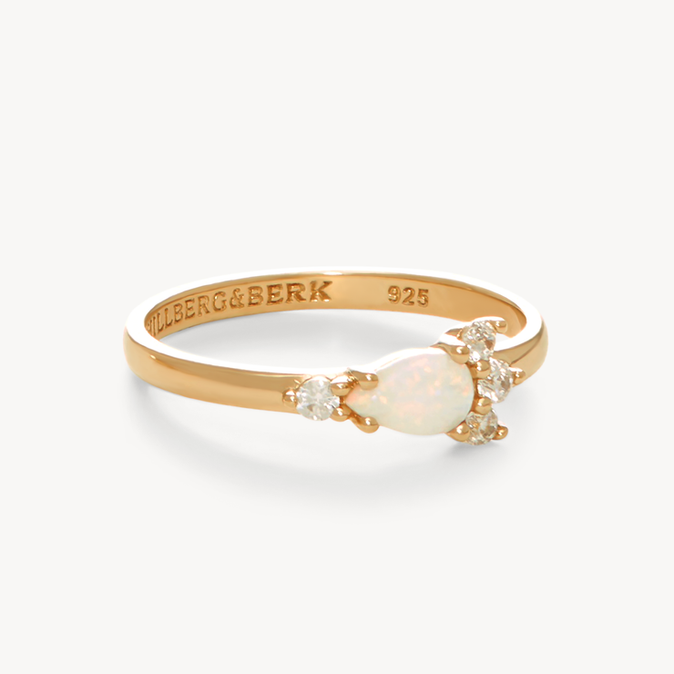 Pear Opal Stacking Ring