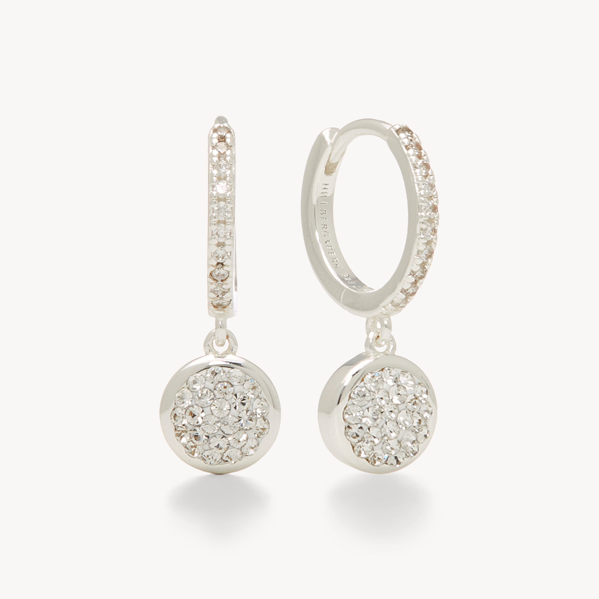 Sparkle Bezel Hoop Earrings