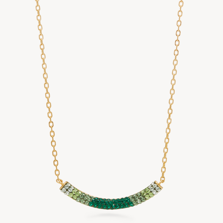 Evergreen Curved Bar Necklace