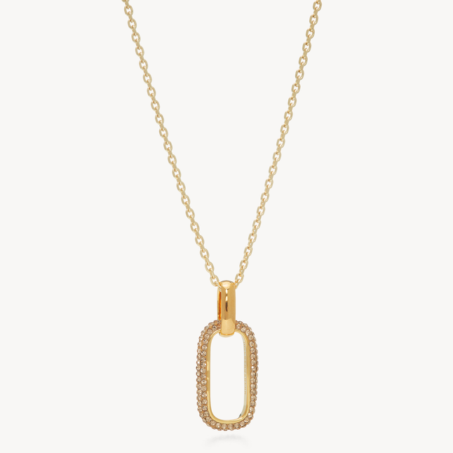 Link Sparkle Necklace Gold