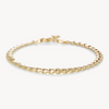 Heart String Chain Bracelet Gold