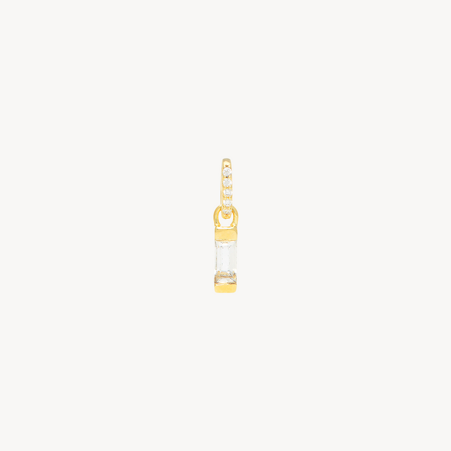 Birthstone Baguette Charm April