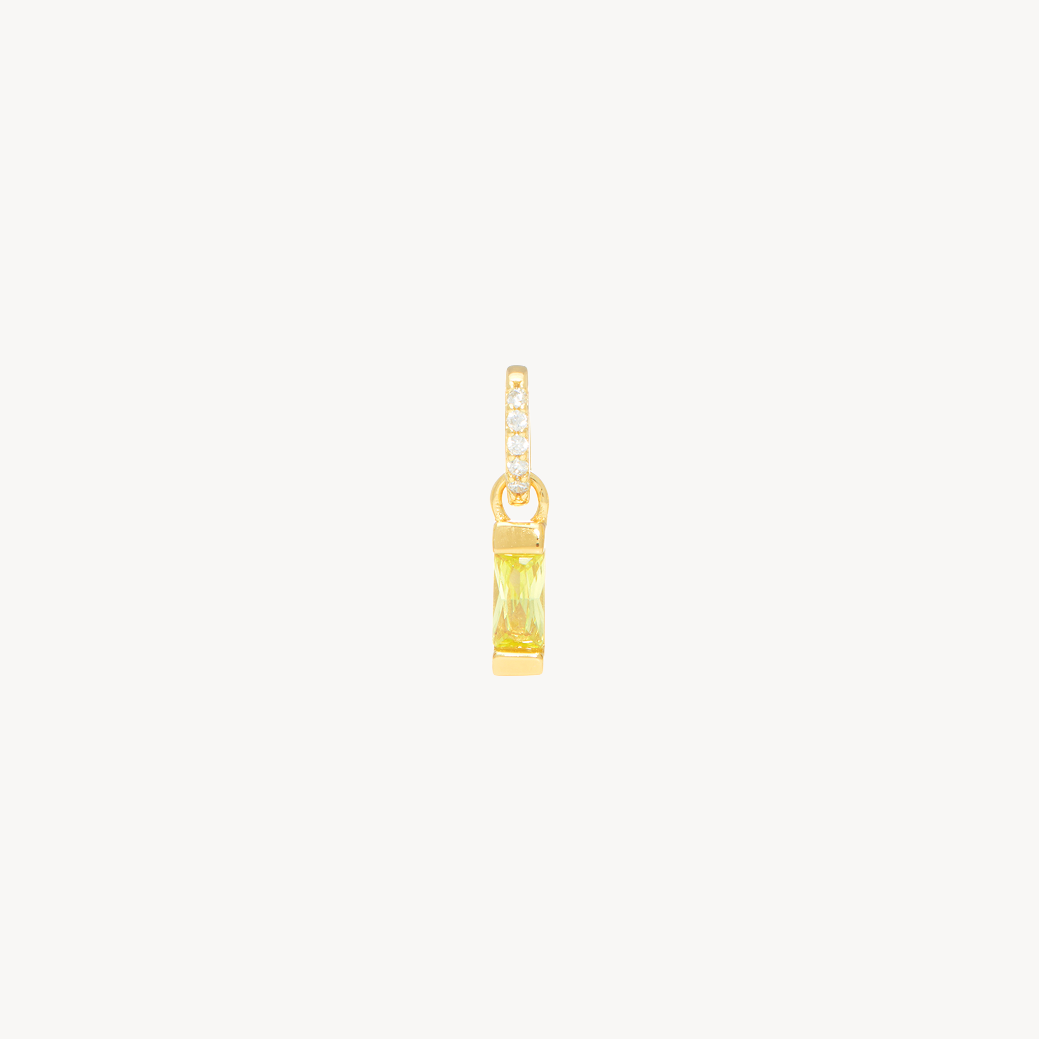 Birthstone Baguette Charm August