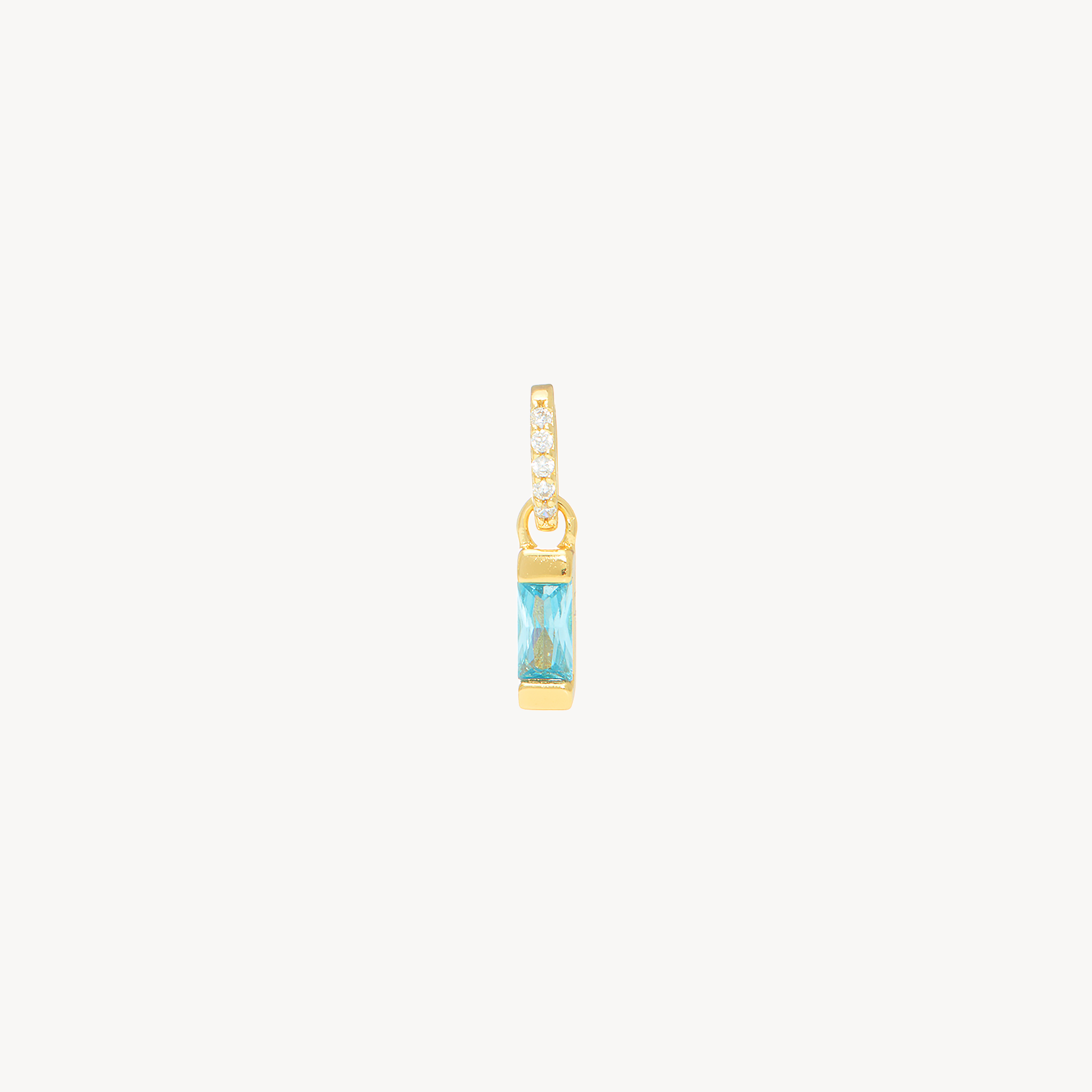 Birthstone Baguette Charm December