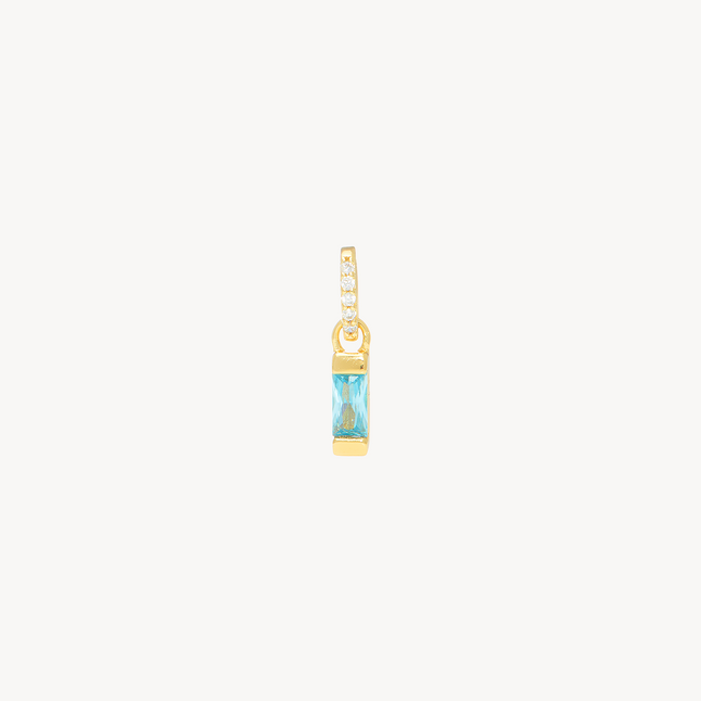 Birthstone Baguette Charm December